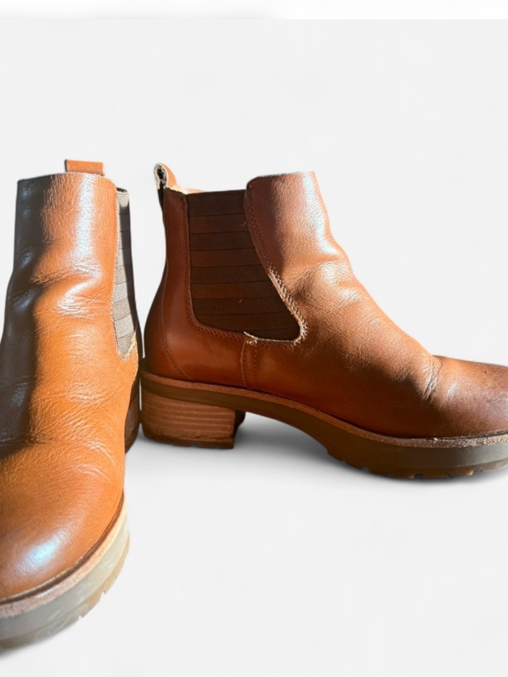 Kork-Ease Waylin Lug Sole Boot Leather Chelsea Brown 7 - Picture 8 of 9